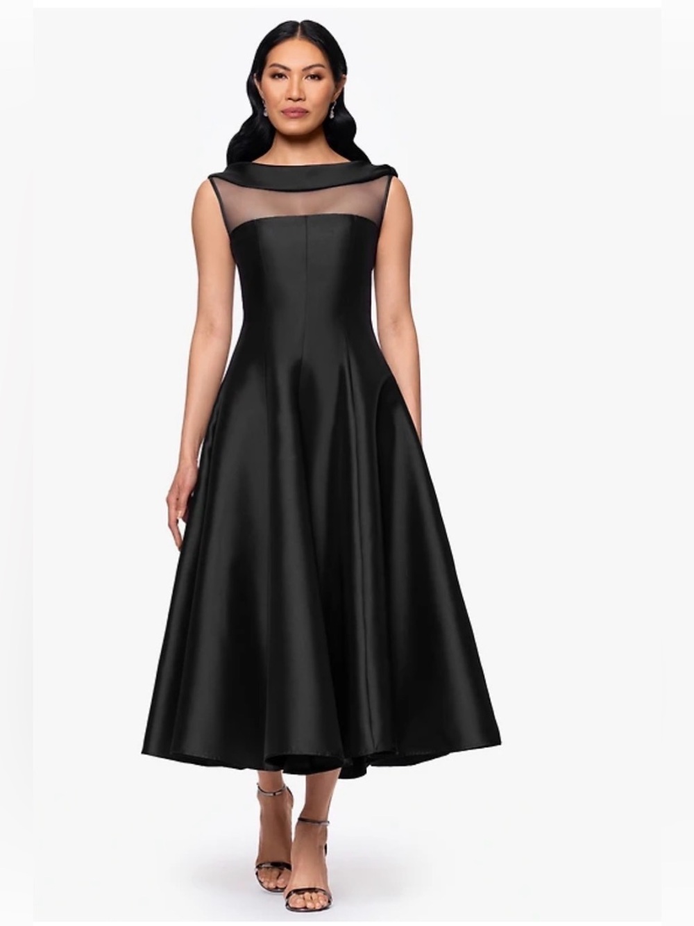 Betsy & Adam
Women's Boat-Neck Bow-Shoulder A-Line
Dress